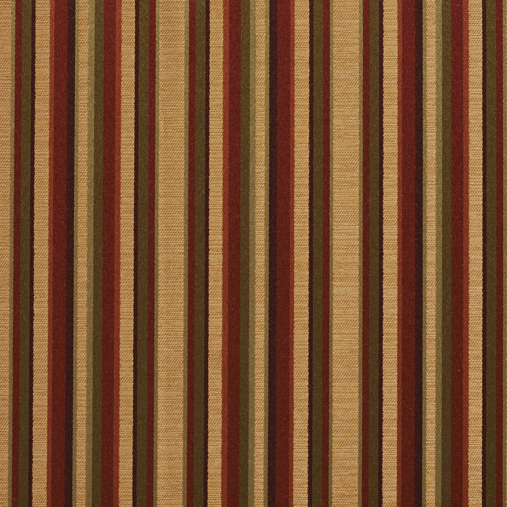 Beige and Burgundy Small Scale Stripe Pattern Damask Upholstery Fabric