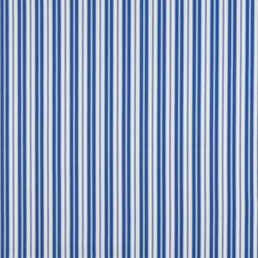 Light Blue and White Stripe Denim Upholstery Fabric