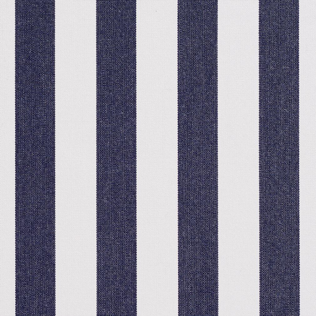 Dark Blue and White Beach Denim Stripe Upholstery Fabric