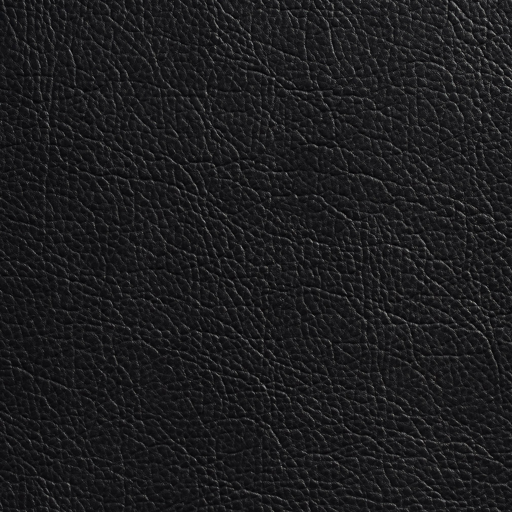 Soft Black Leather Grain Texture Vinyl Decorative Upholstery Fabric