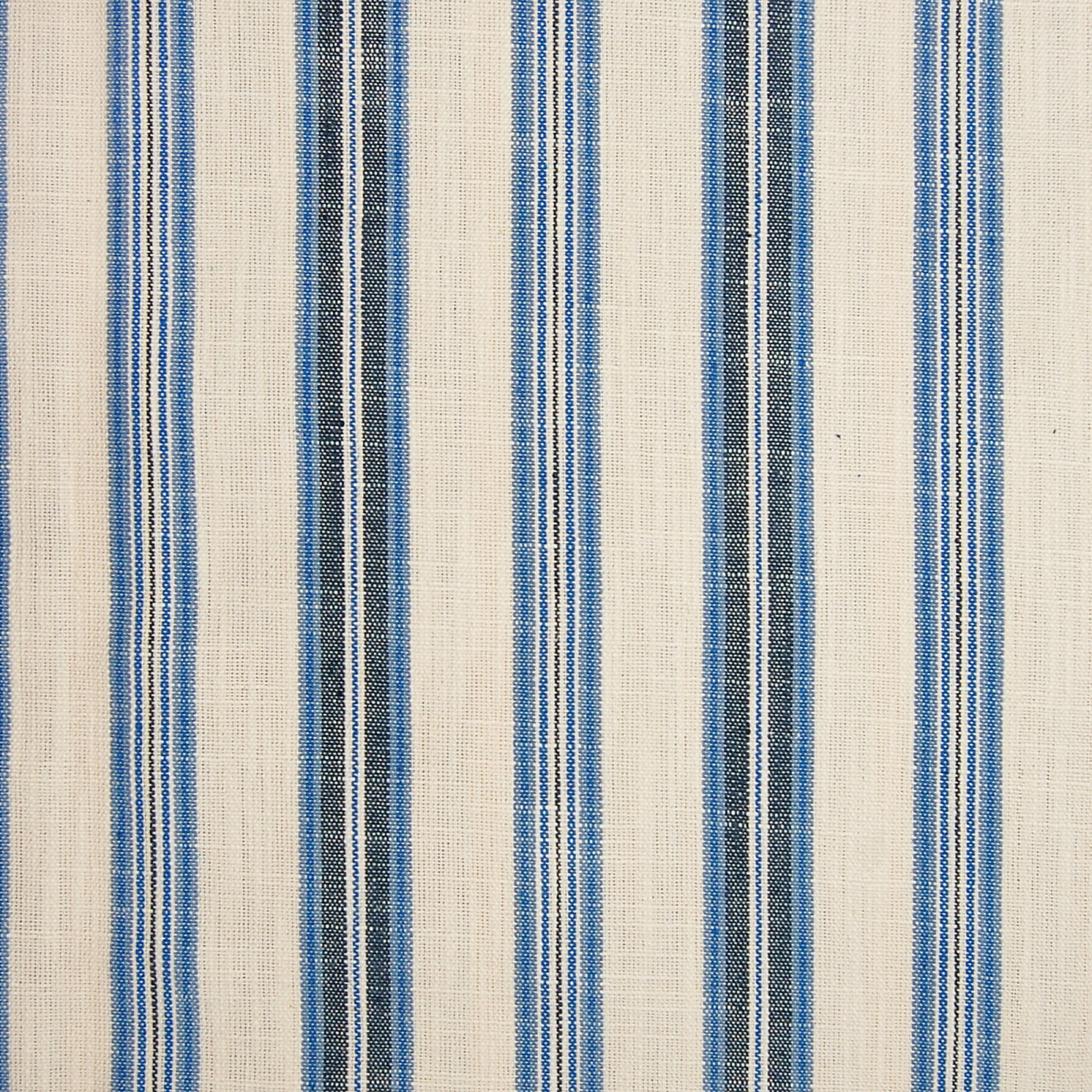 Caspian Blue Stripe Linen Upholstery Fabric