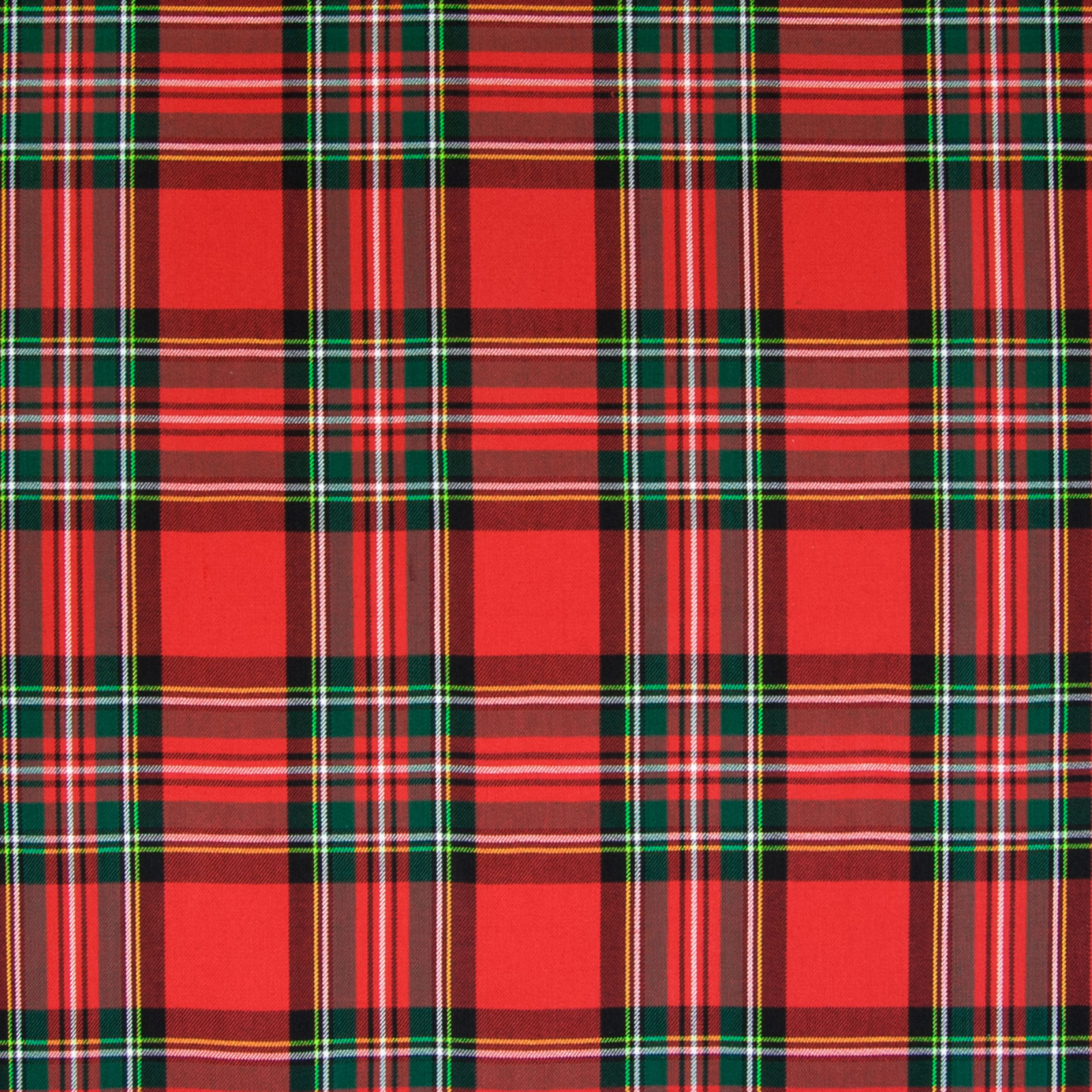 Plaid Red and Green Plaid Woven Upholstery Fabric