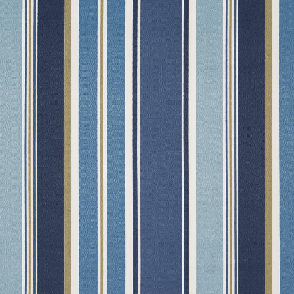 Chambray Stripe Blue Beach Prints Upholstery Fabric