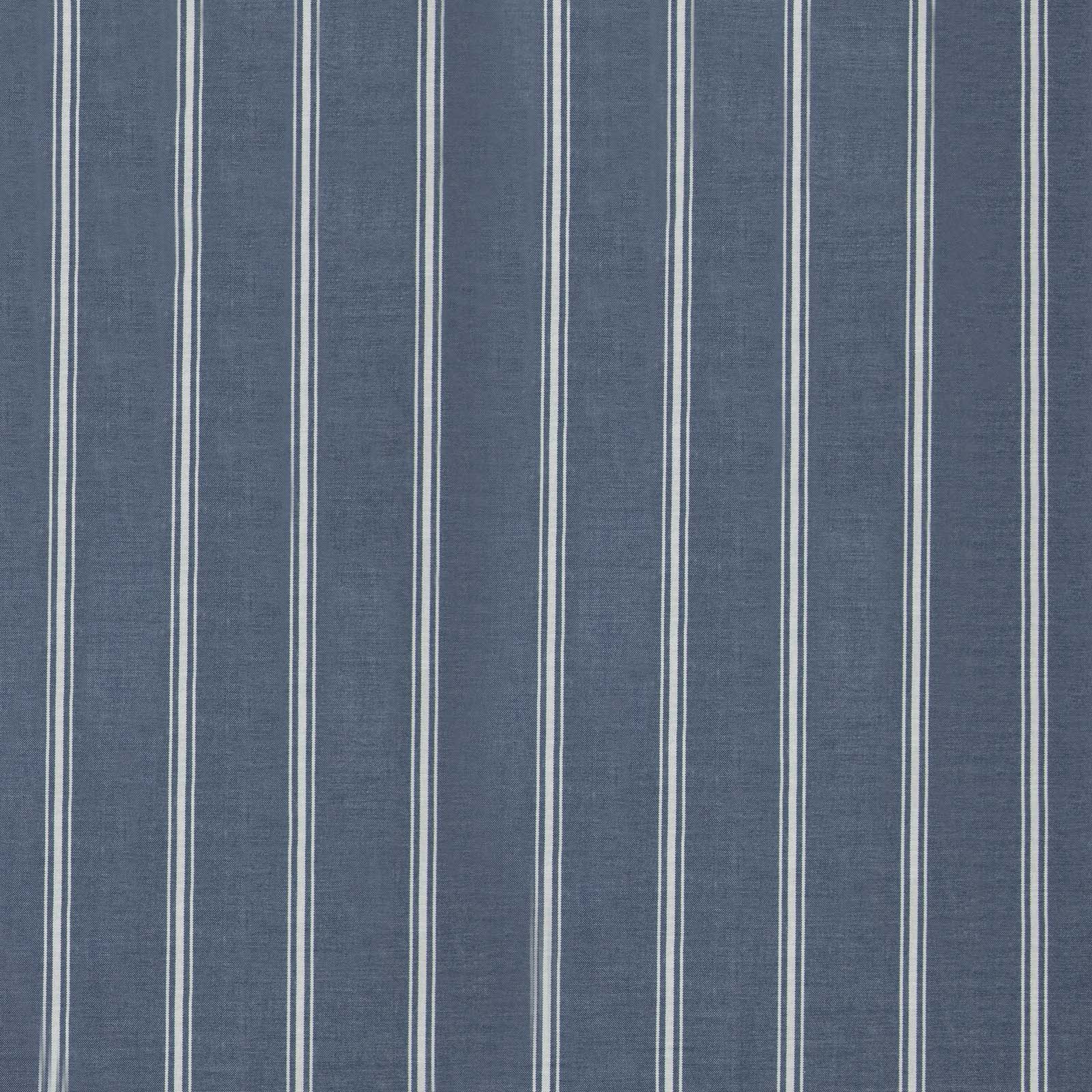 Chambray Blue and White Stripe Indoor Upholstery Fabric