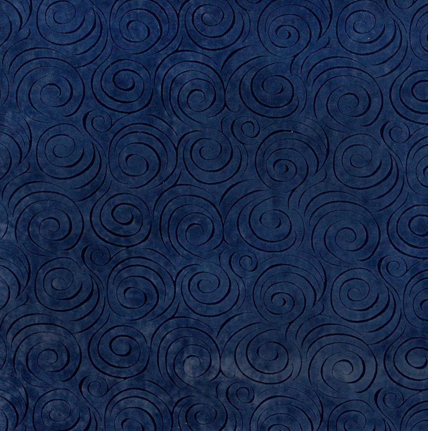 Baltic Blue Decorative Swirl Microfiber Velvet Upholstery Fabric