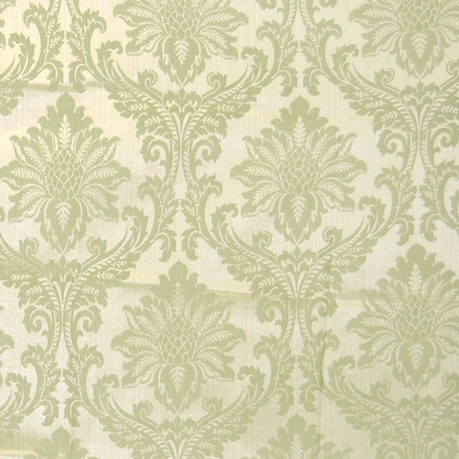 Vintage Retro Celery Green Damask Fabric ~ French pattern ~ upholstery projects 