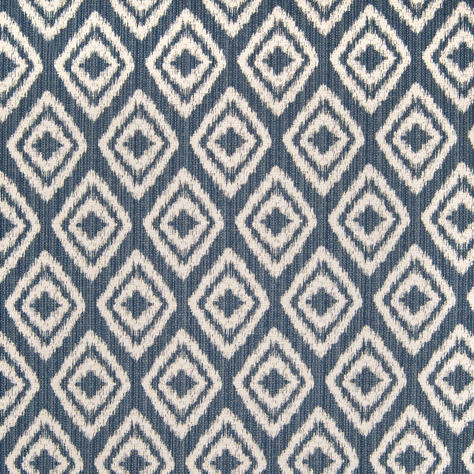 Indigo Blue Diamond Woven Upholstery Fabric
