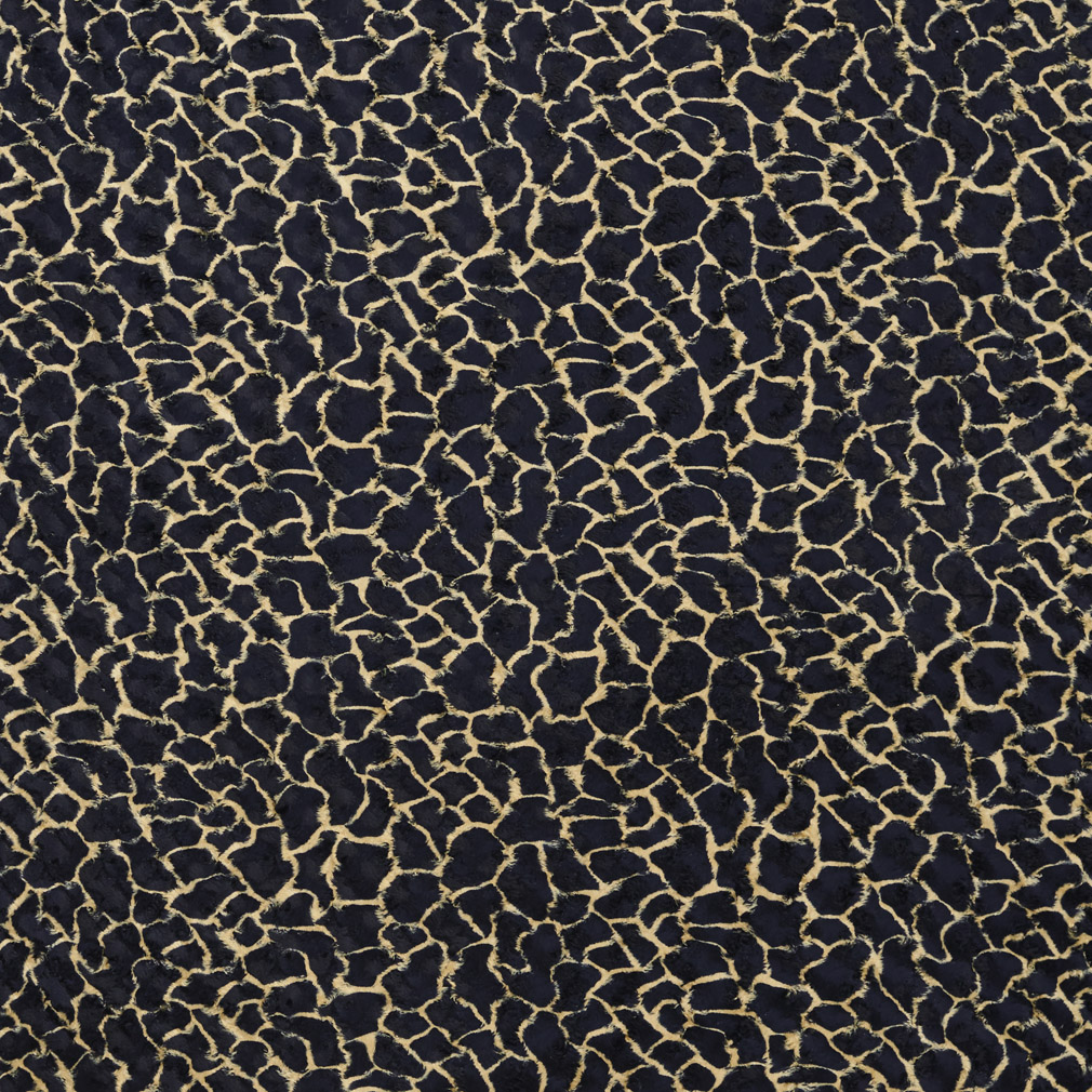 Beige and Black Abstract Zebra Animal Print Microfiber Upholstery Fabric