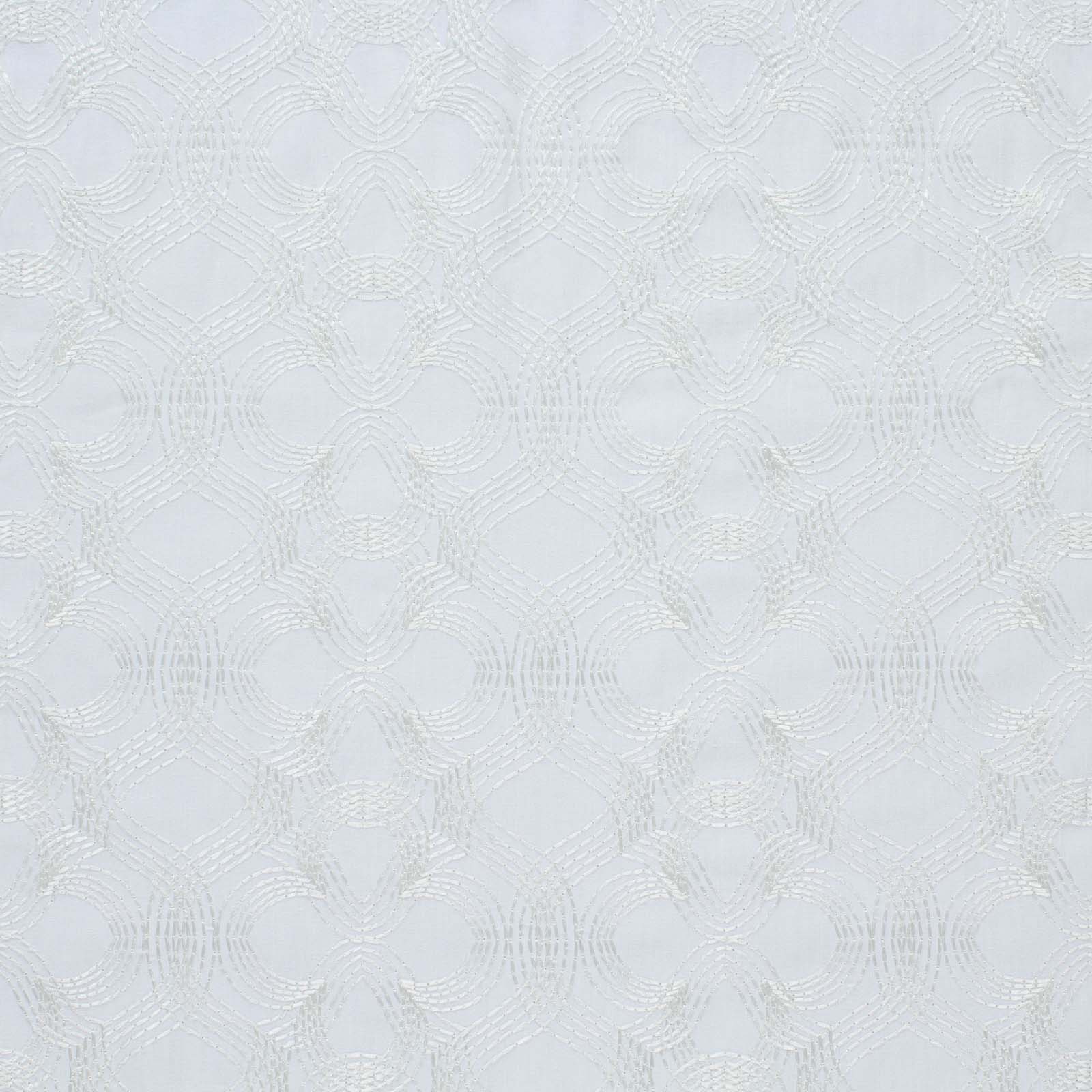 Pure White Contemporary Embroidery Drapery and Upholstery Fabric by the ...
