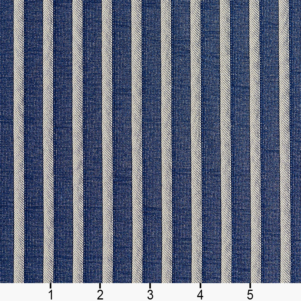 Wedgewood Blue and White Small Stripe Damask Upholstery Fabric