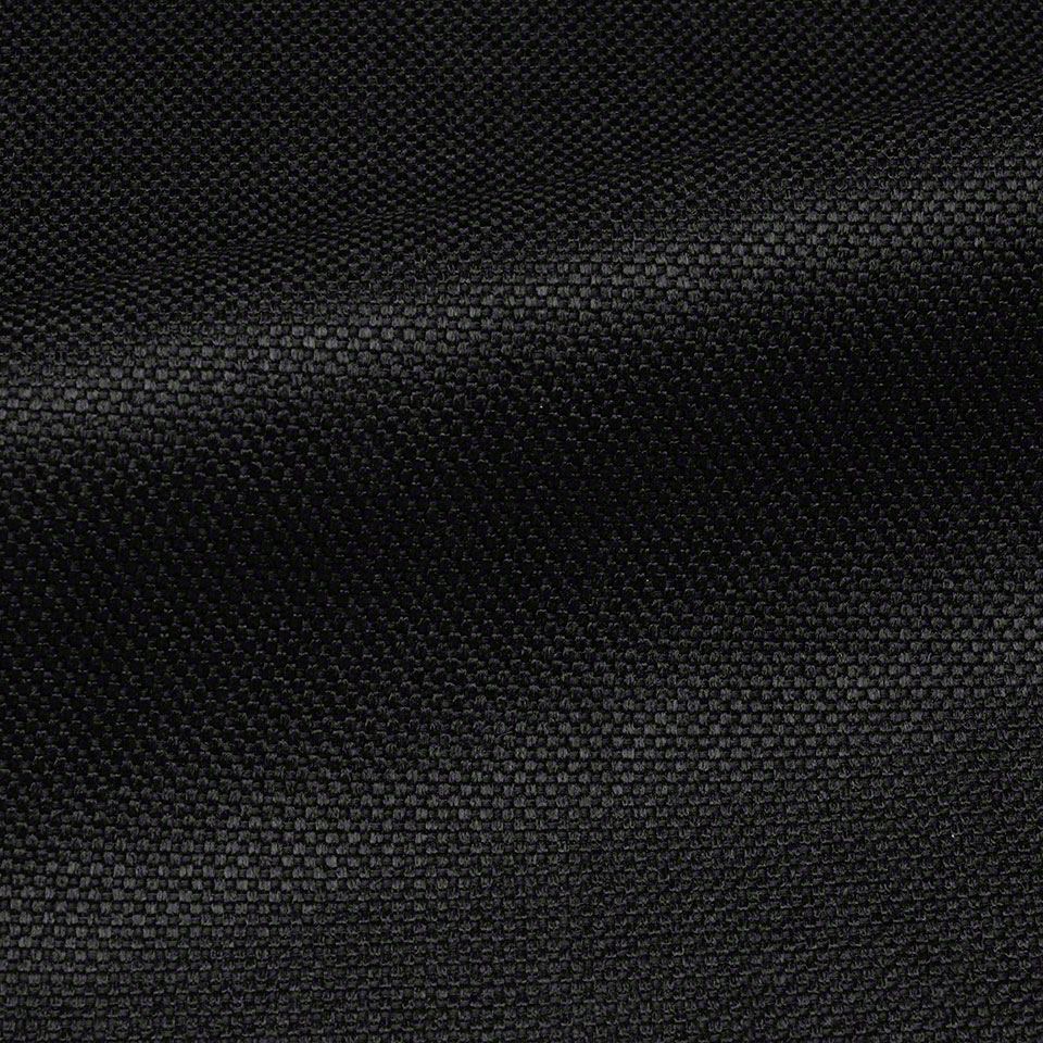 Obsidian Black Plain Woven Upholstery Fabric